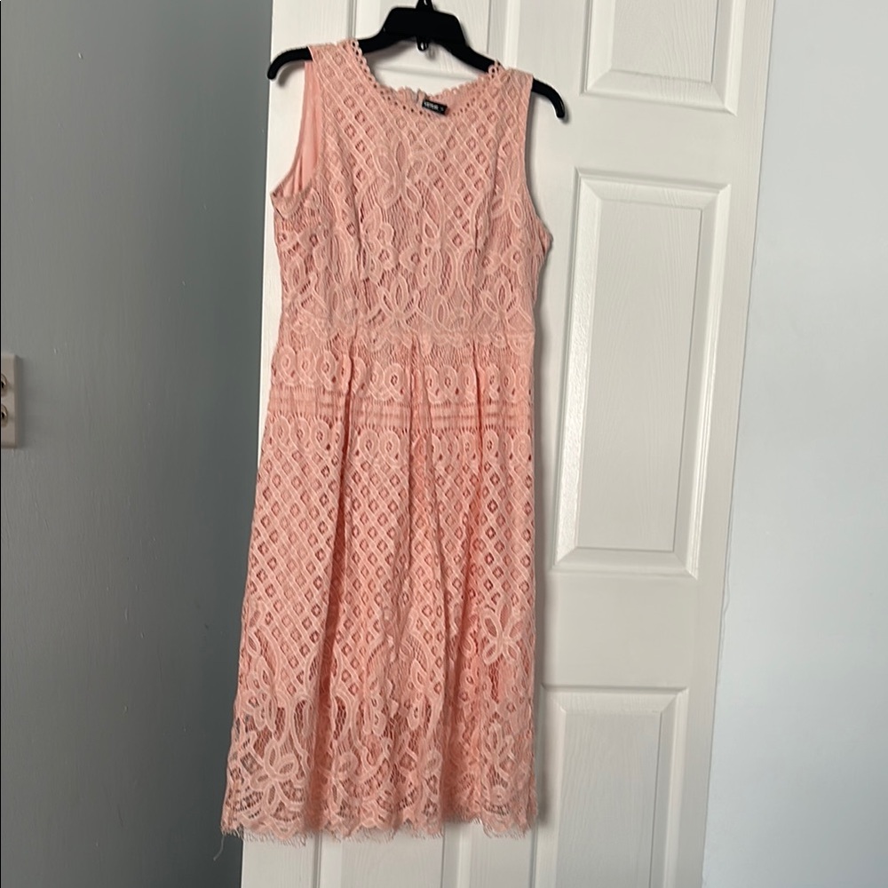 Pink Sleeveless Sheath Midi Dress for Wedding Guests